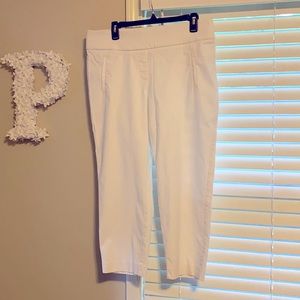 White Ankle Trouser Pants
